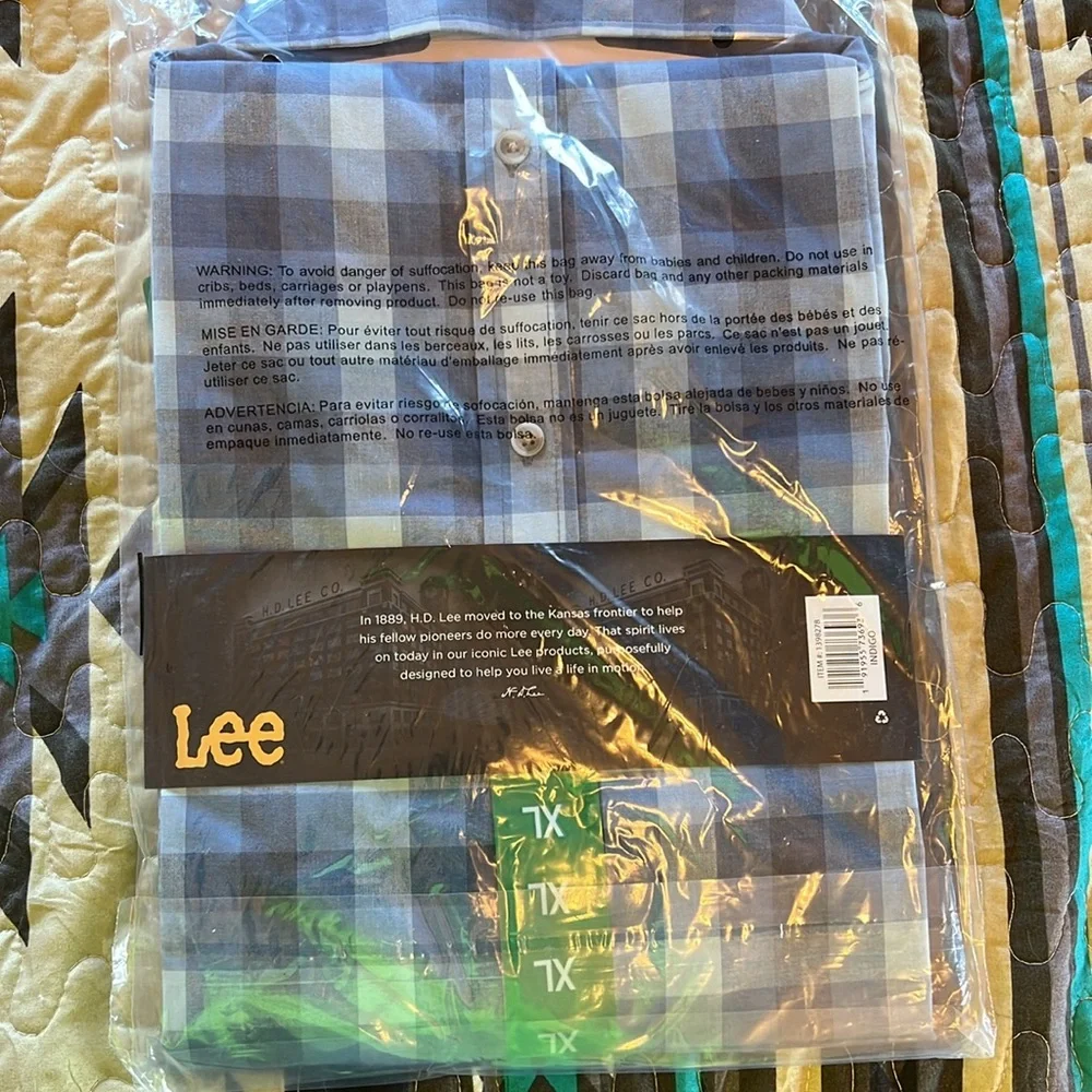 Mens Lee Button Down shirt XL - Picture 2 of 7